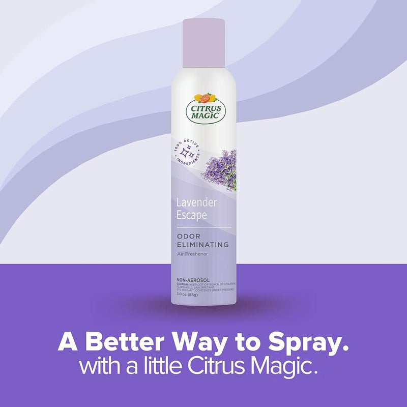 Citrus Magic Odor Eliminating Air Freshener Spray, Lavender Escape, 3-Ounce, Pack of 3 - Image 2